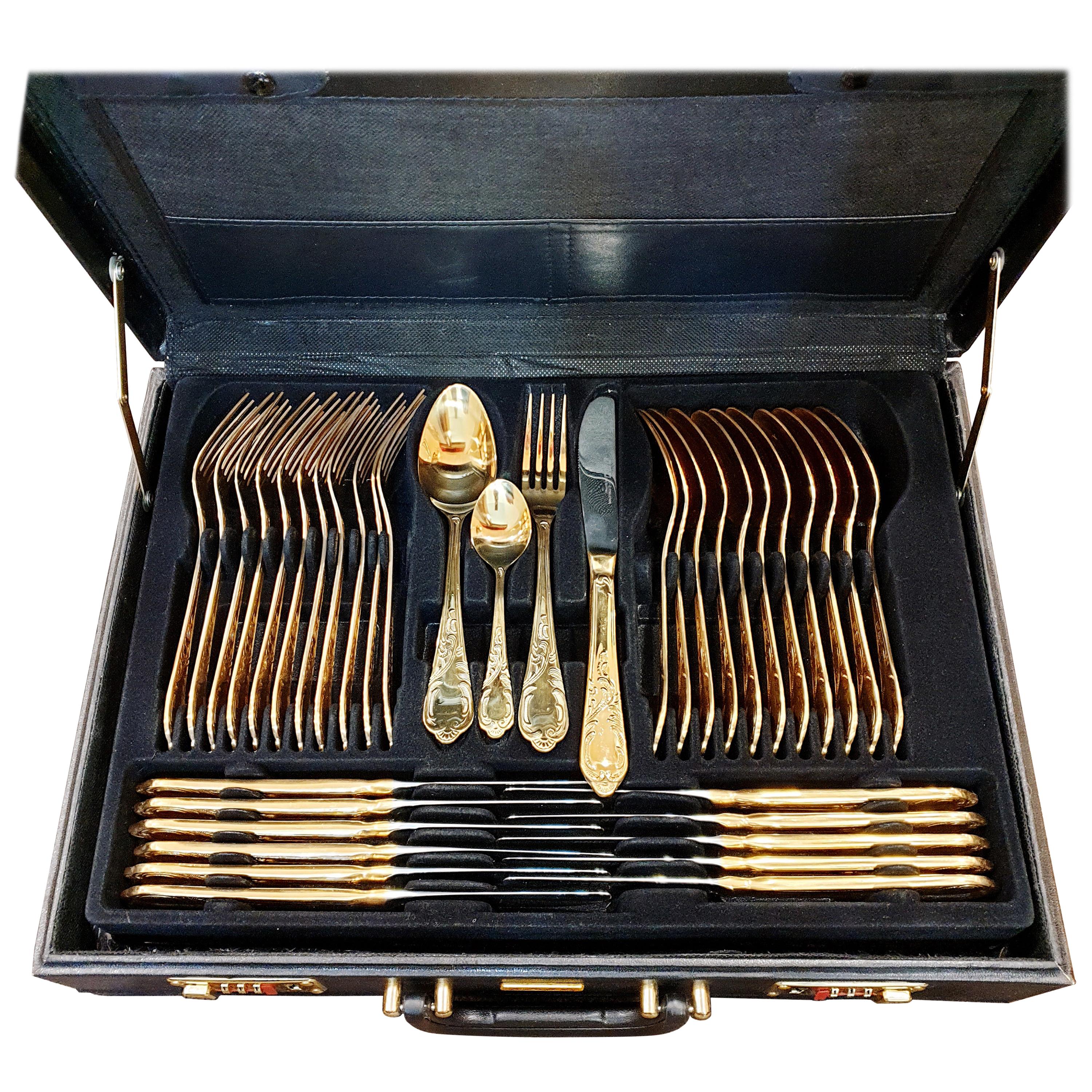 CRC Flatware Solingen, Germany Stainless Steel 24 Karat Gold-Plated at  1stDibs