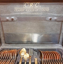 CRC Flatware Solingen, Germany Stainless Steel 24 Karat Gold-Plated