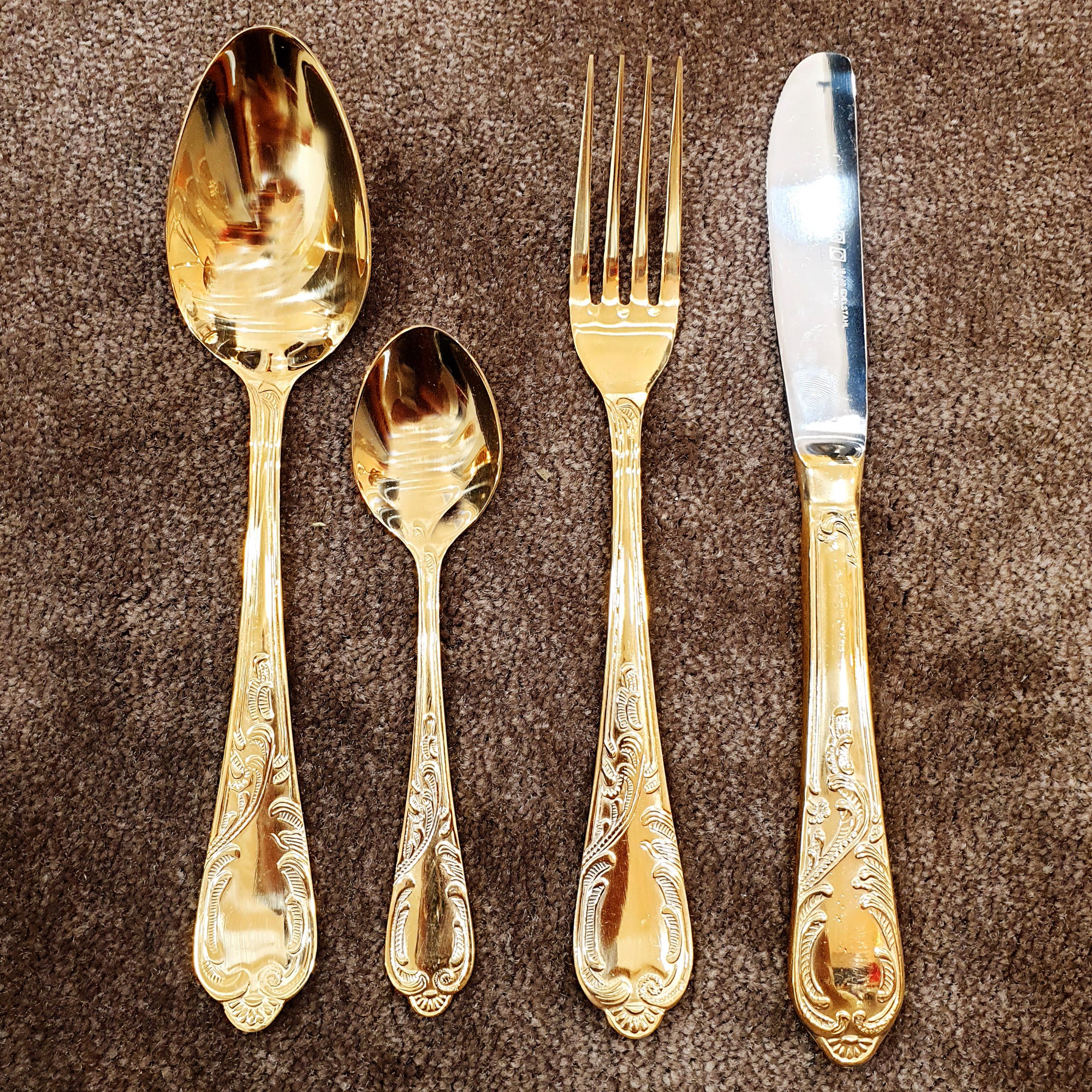 solingen flatware gold plated