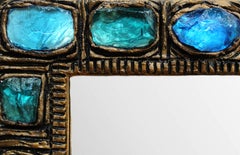Creaciones Gobesso Blauer Murano-Glas-Spiegel