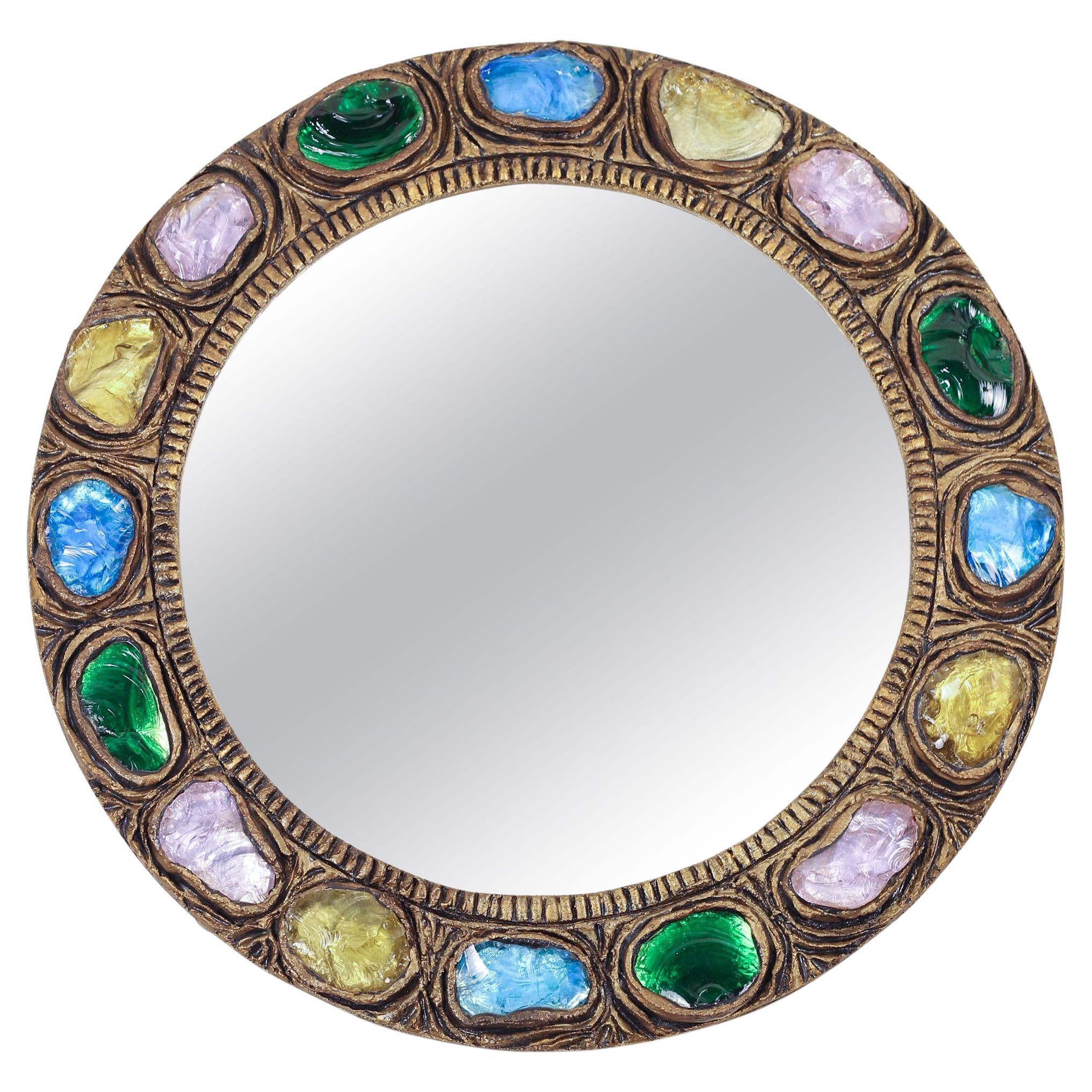 Creaciones Gobesso Murano Glass Mirror For Sale