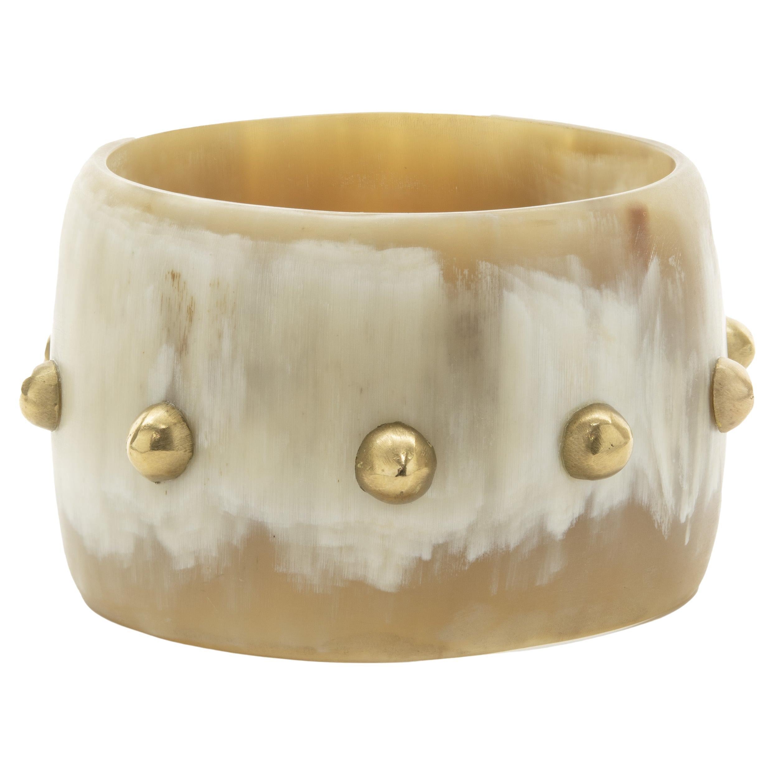 Wide Spiked Gold Cuff Bangle Bracelet For Sale at 1stDibs | gold spiked ...
