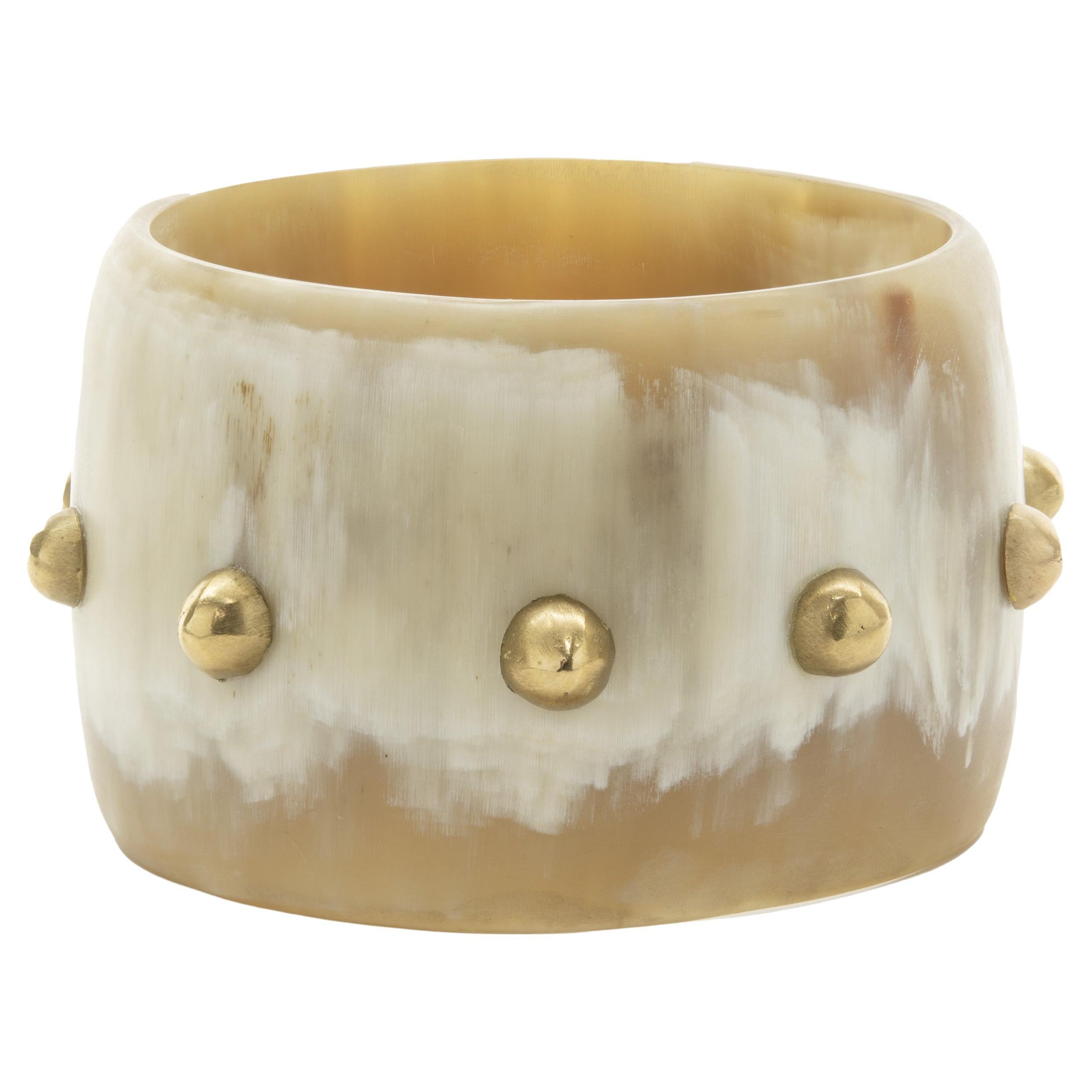 Cream Acrylic Spike Cuff Bracelet For Sale