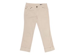 Cream Alexander McQueen Cropped Jeans Size IT 38