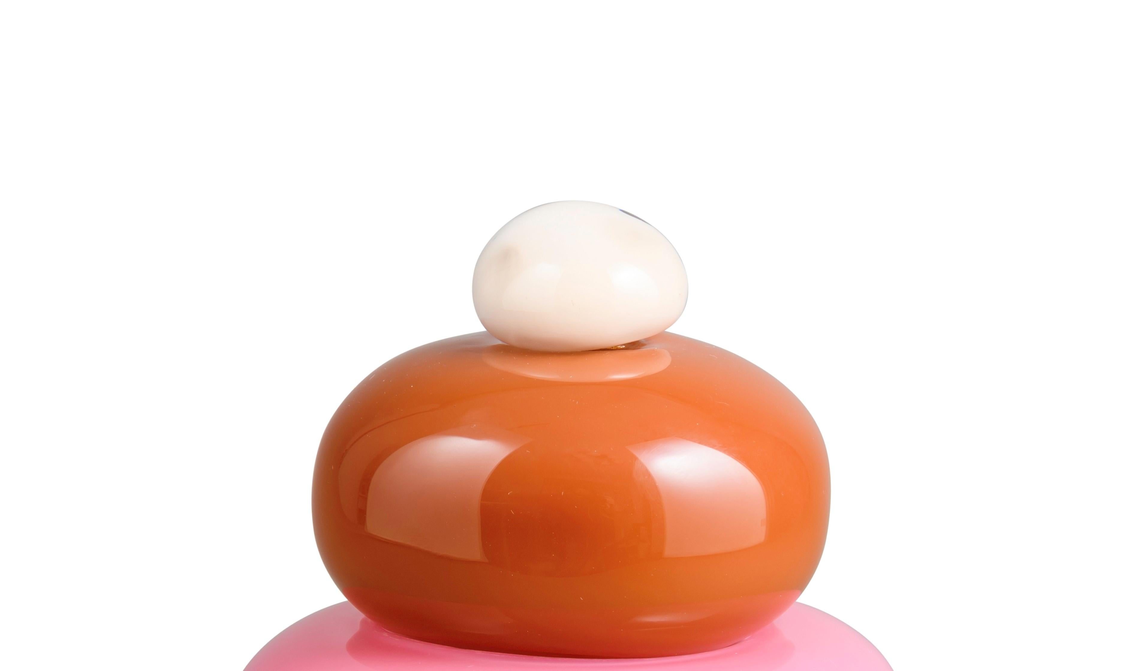Post-Modern Cream, Almond and Pink Bon Bon Sugar Bowl by Helle Mardahl