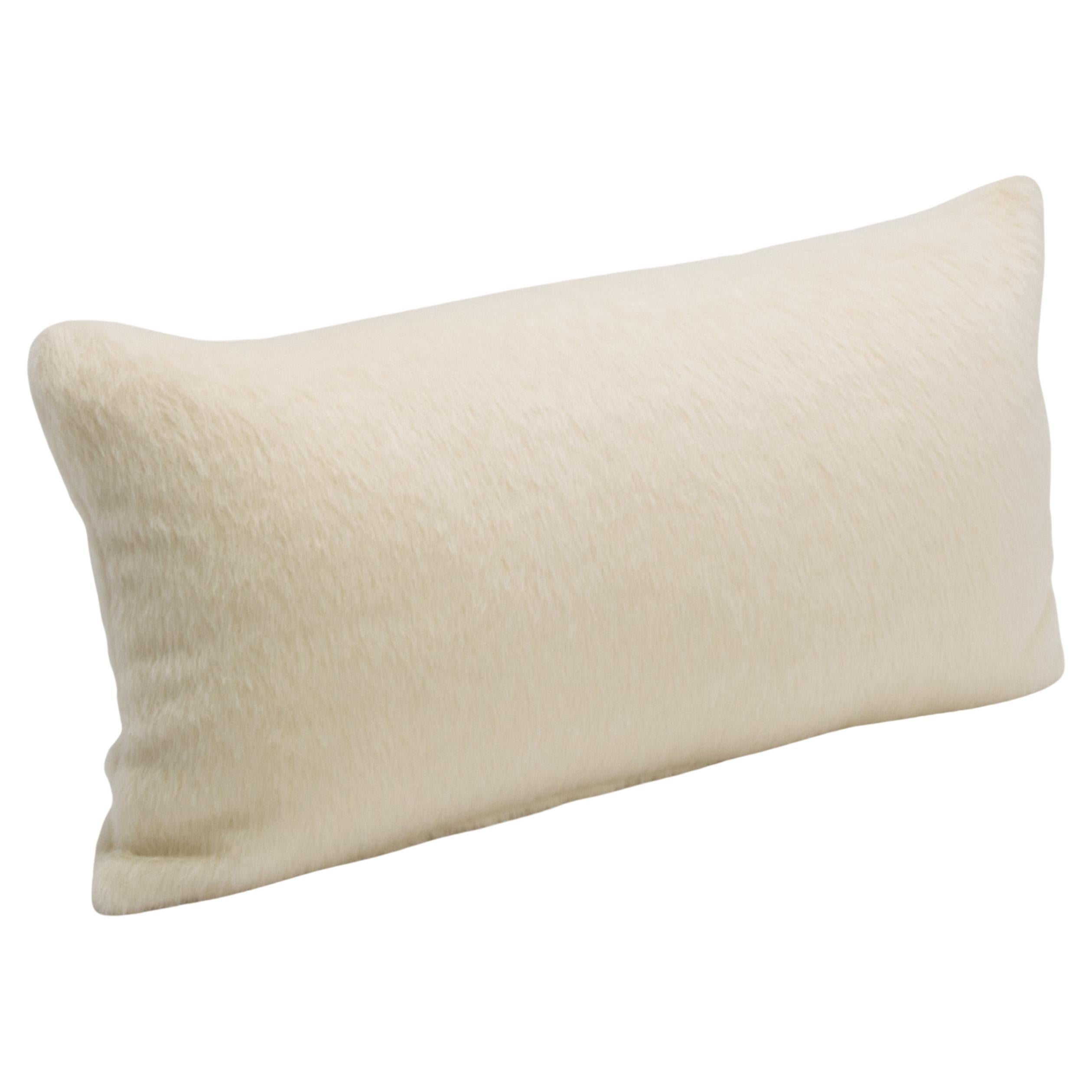 Cream Alpaca Kidney Pillow By MOGUL