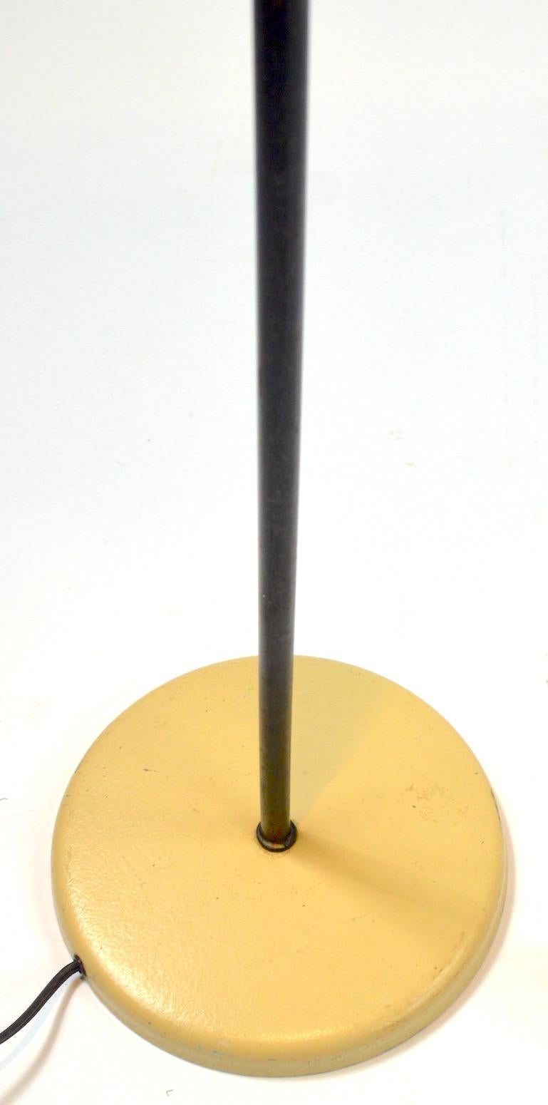 Cream and Black Ball Shade Floor Lamp by Sonneman In Good Condition In New York, NY