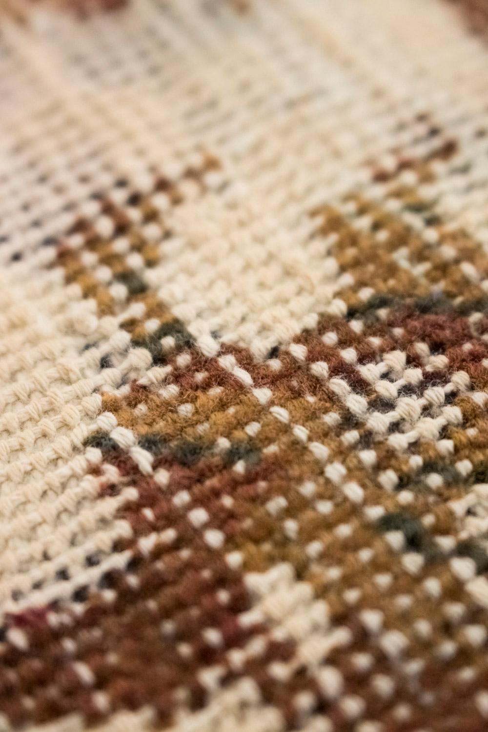 Cream and Brown Persian Carpet, Unique Piece 1