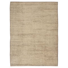 abc carpet Cream and Brown Zameen Modern Wool Rug - 10' x 13'7"