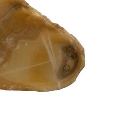 Cream and Gold Color Free Form Shape Onyx Tray, Mexico, Contemporary