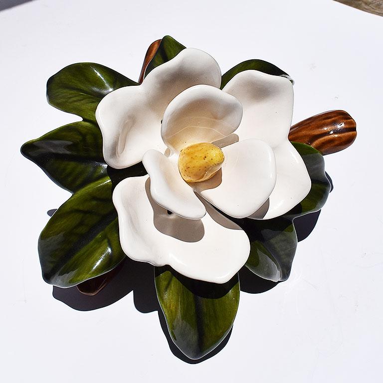 green magnolia flower