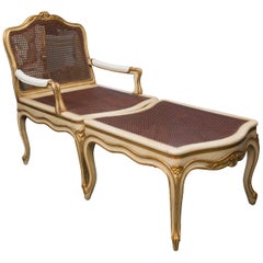 Cream and Parcel Gilt Louis XV Style Duchess Brisee
