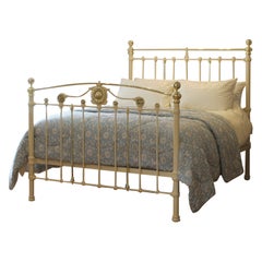 Cream Antique Bed with Sunflower Design Rosettes MK301