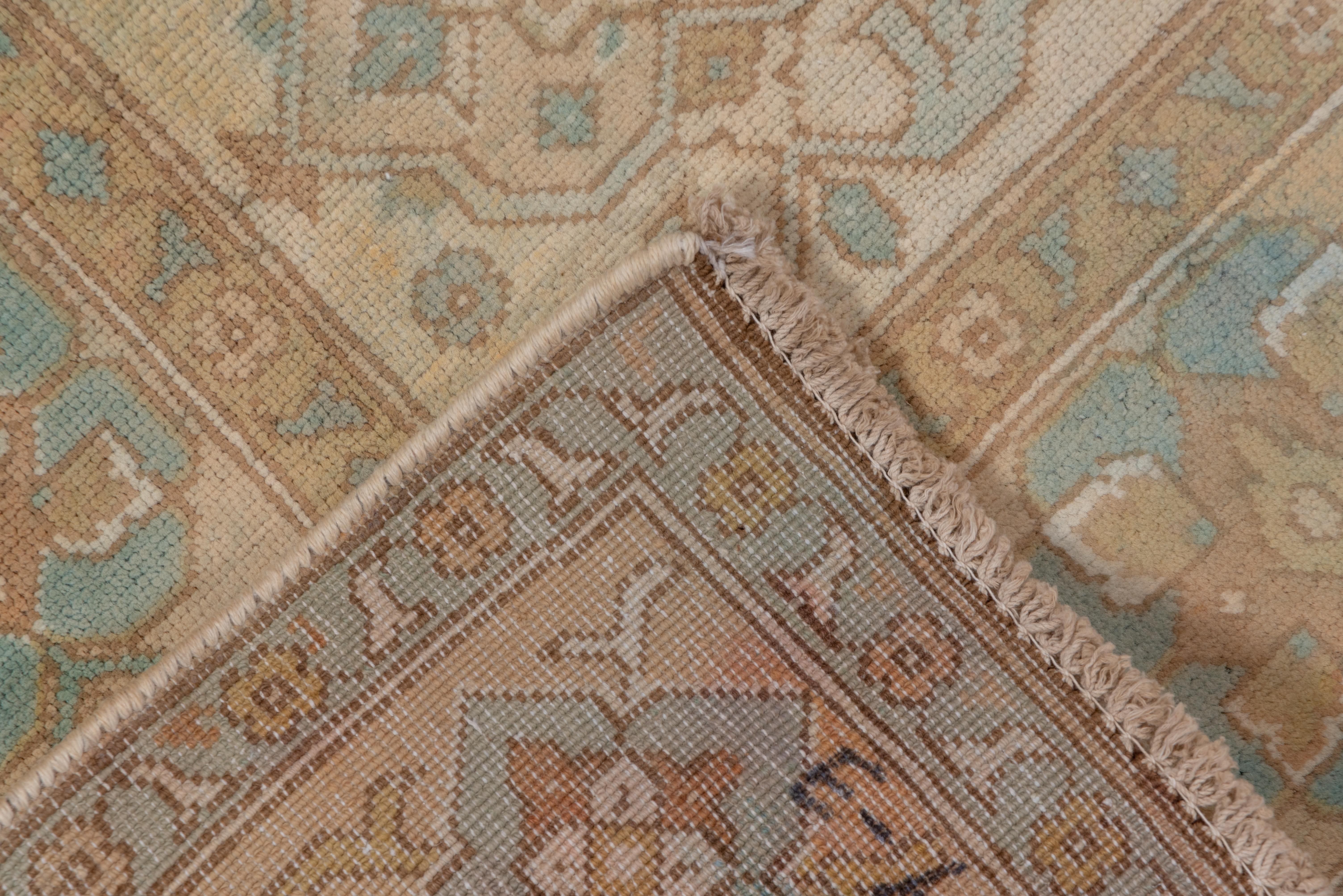 Mid-20th Century Cream & Aqua Blue Turkish Sivas Scatter Rug, circa 1930s