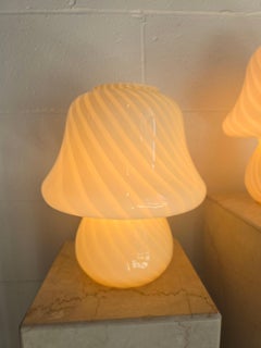 Cremefarbene Kunstglas-Lampe „Mushroom“ aus Murano