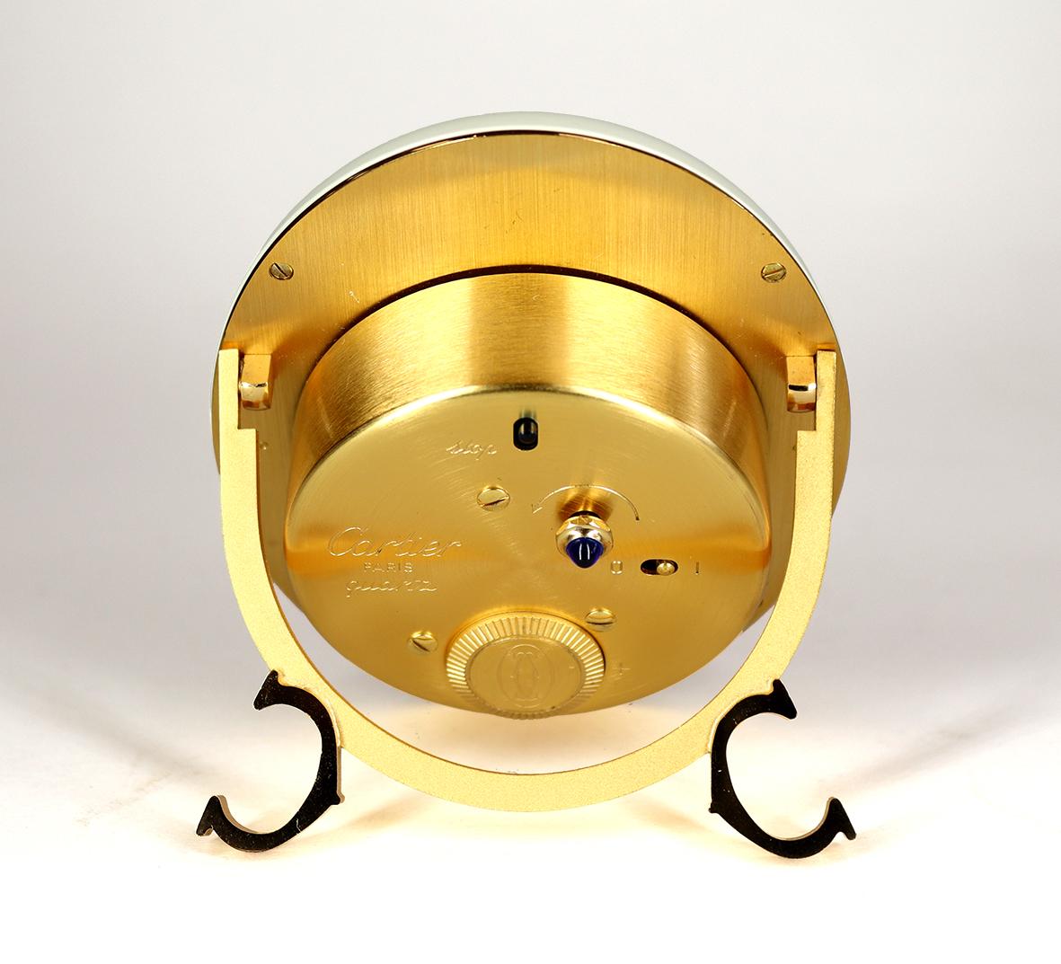Post-Modern Cream Baignoire Cartier Alarm Clock