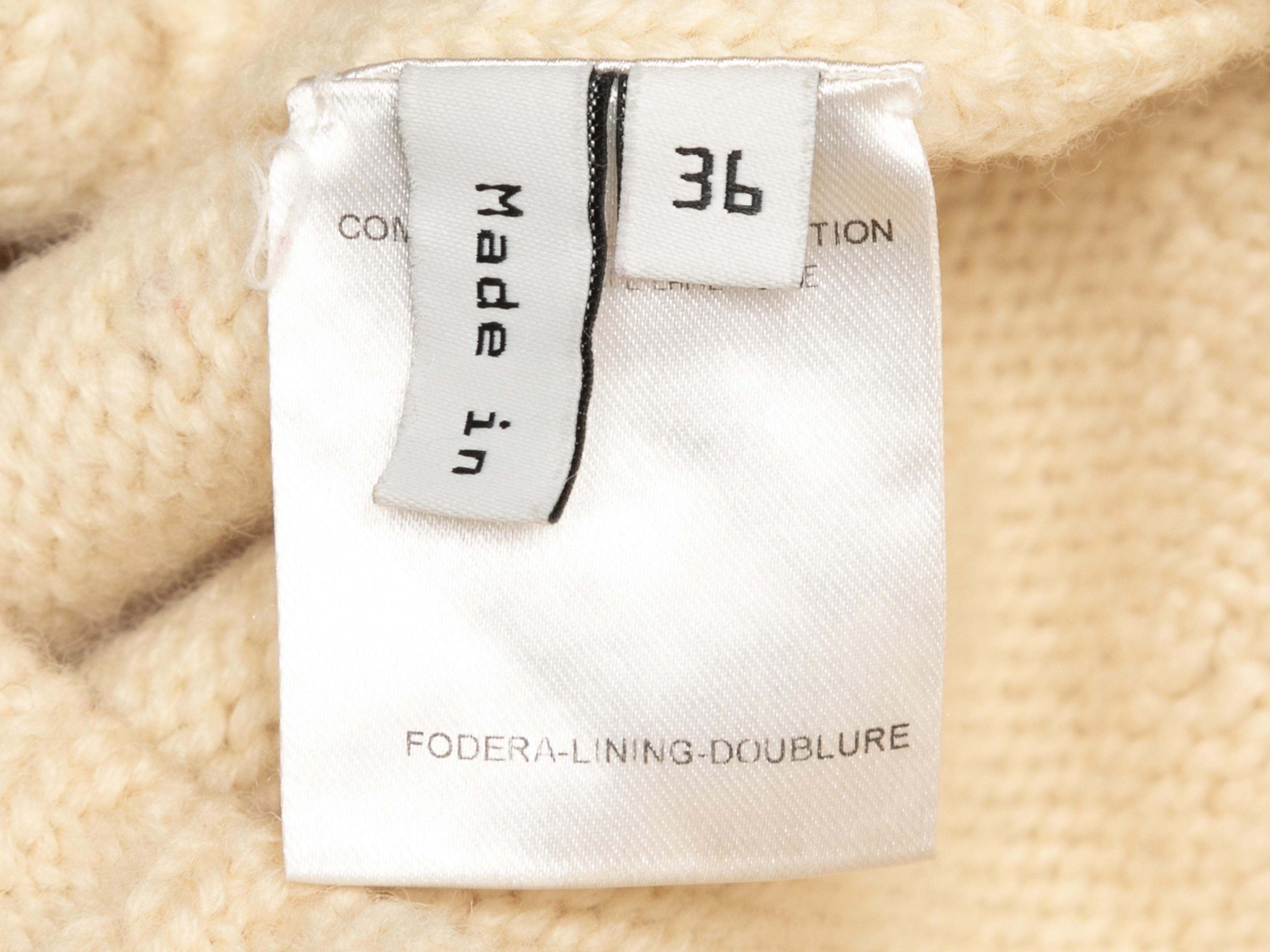 Women's Cream Balenciaga Cable Knit Sweater Size FR 36 For Sale