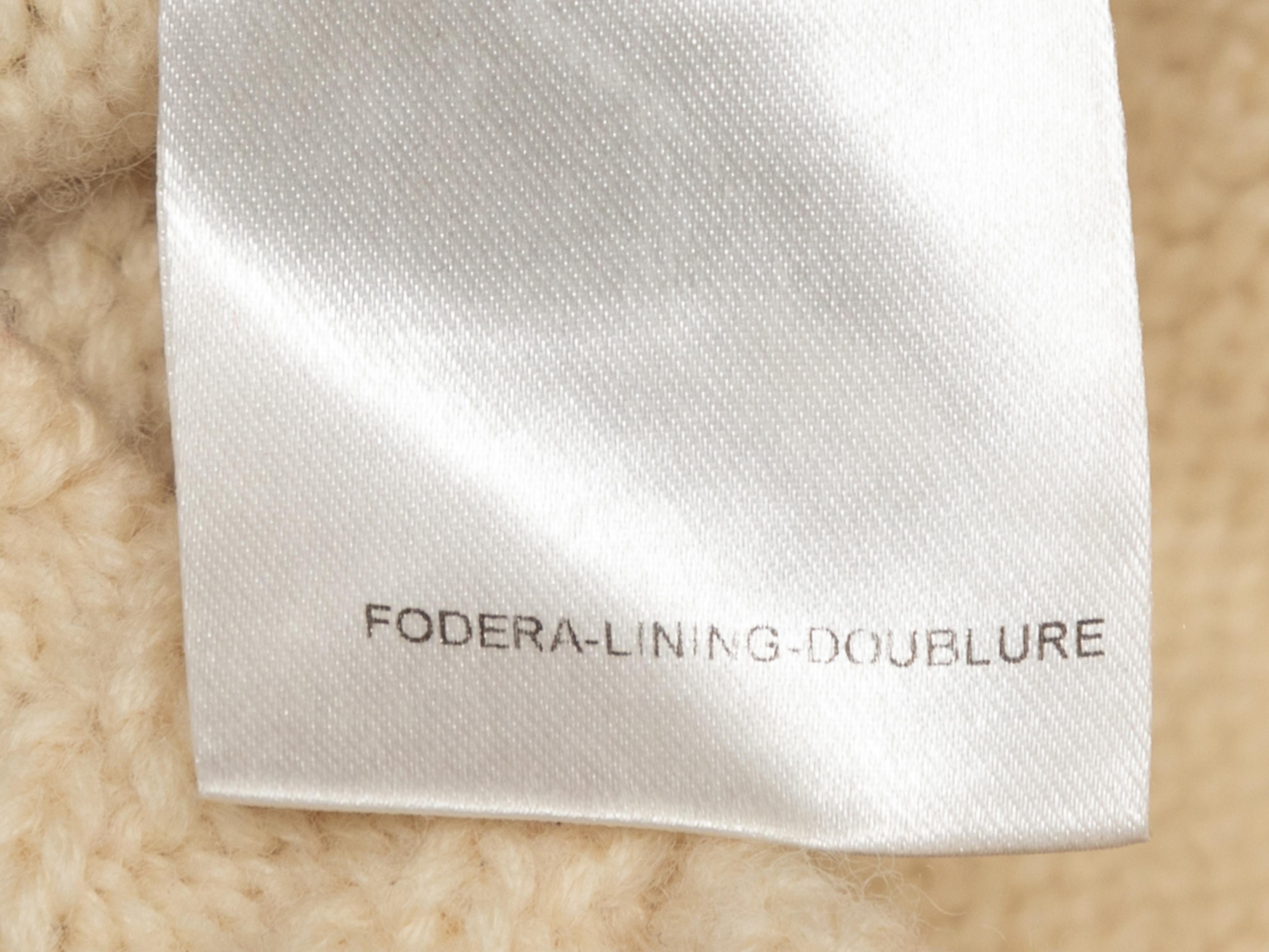 Cream Balenciaga Cable Knit Sweater Size FR 36 For Sale 1
