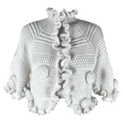 Cream Baroque Style Cashmere Cardigan