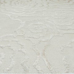 Cream Beige Abstract Floral Design "Ivory Bloom" by Doris Leslie Blau