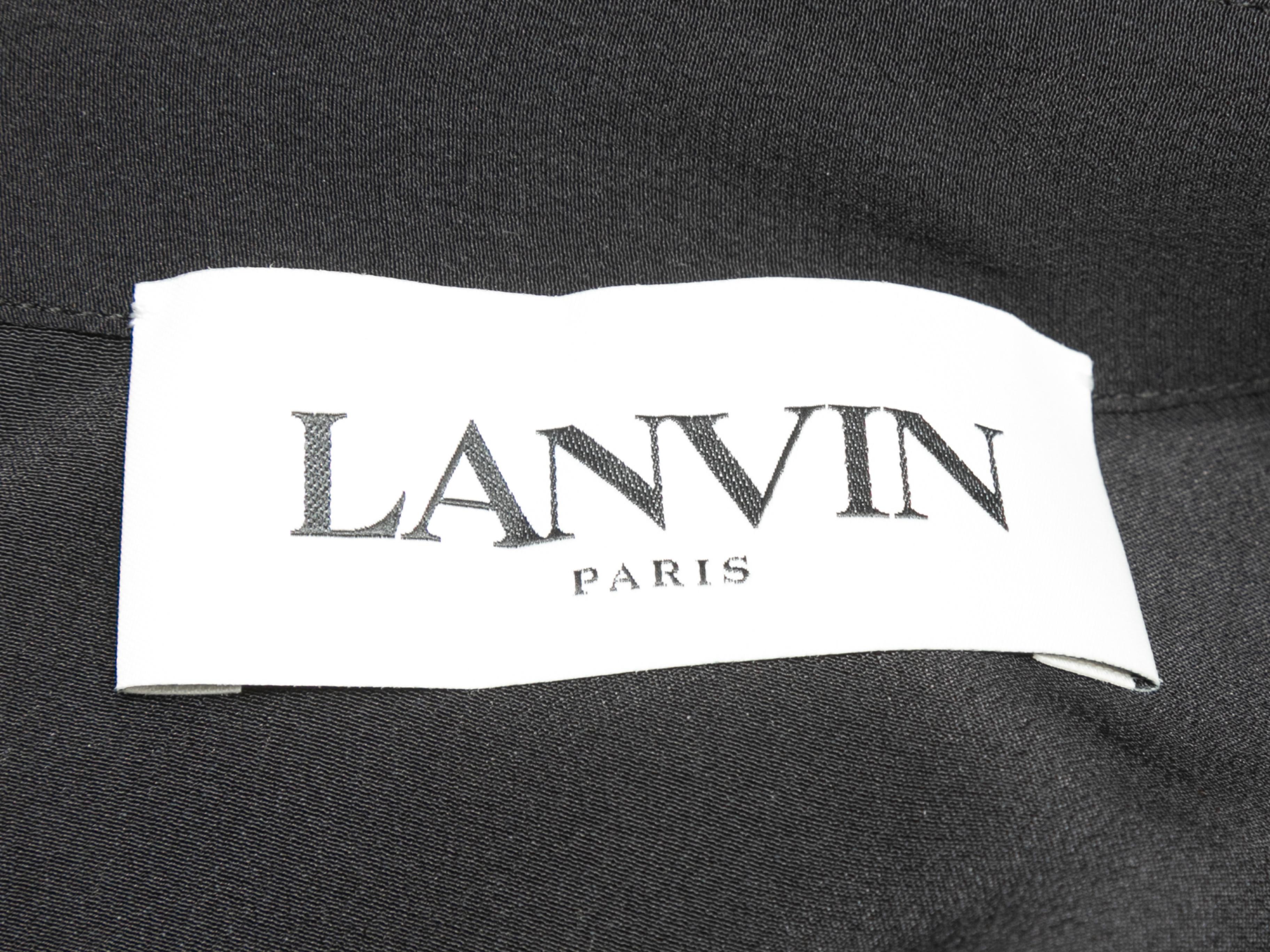 Women's Cream & Black Lanvin Fall/Winter 2022 Embellished Silk Top