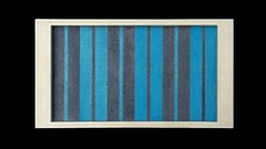 Cream & Blue Grey Stripes Shagreen Tray