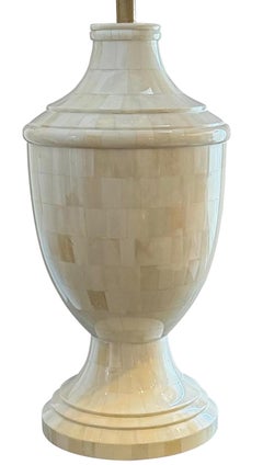 Cream Bone Finial Shaped Lamps With Shades, Indonesia, Contemporary