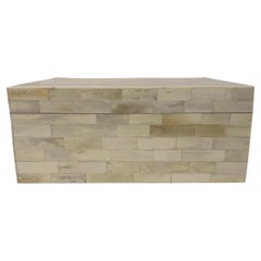 Caja Decorativa Grande de Hueso Crema, India, Contemporánea