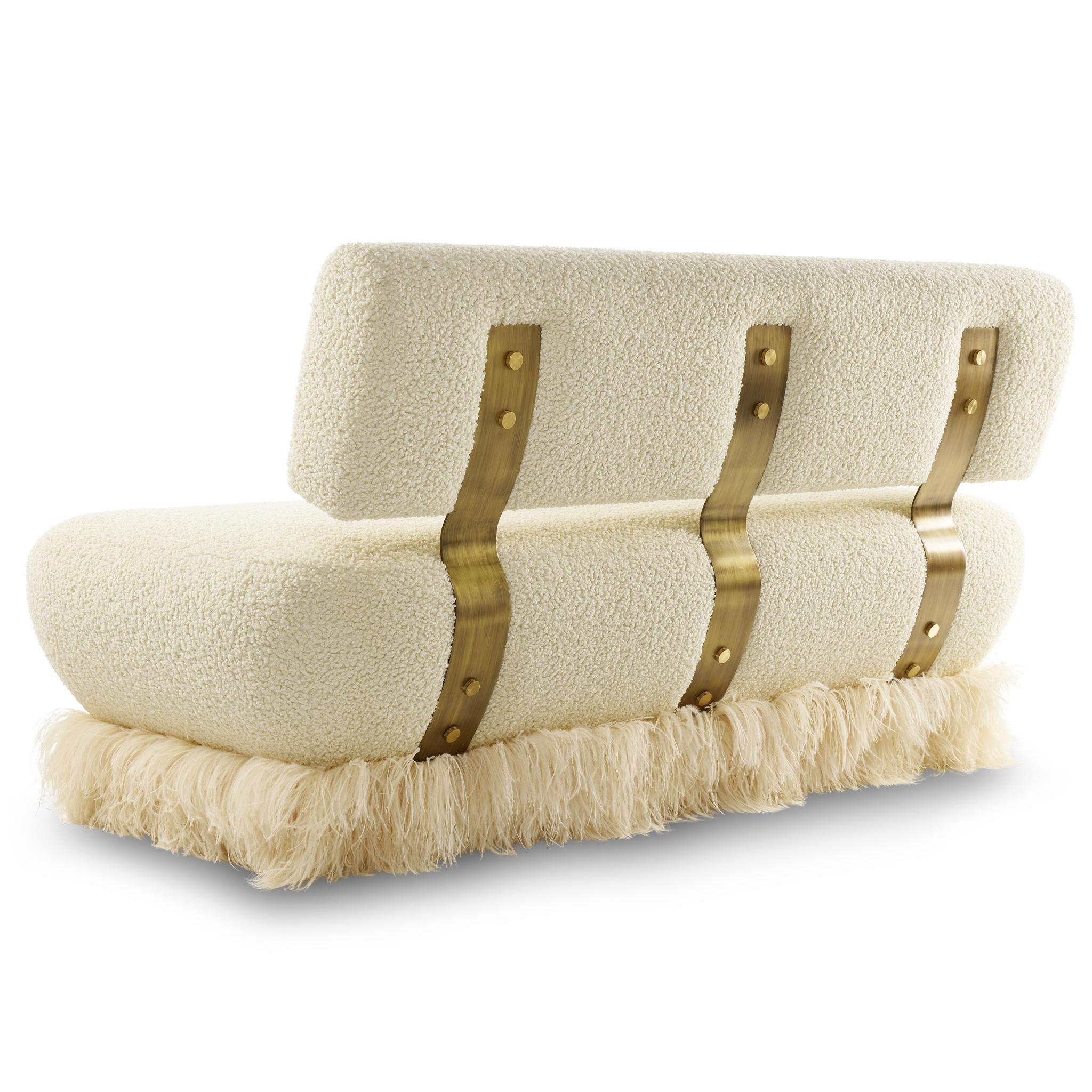 Cremefarbener Bouclé
