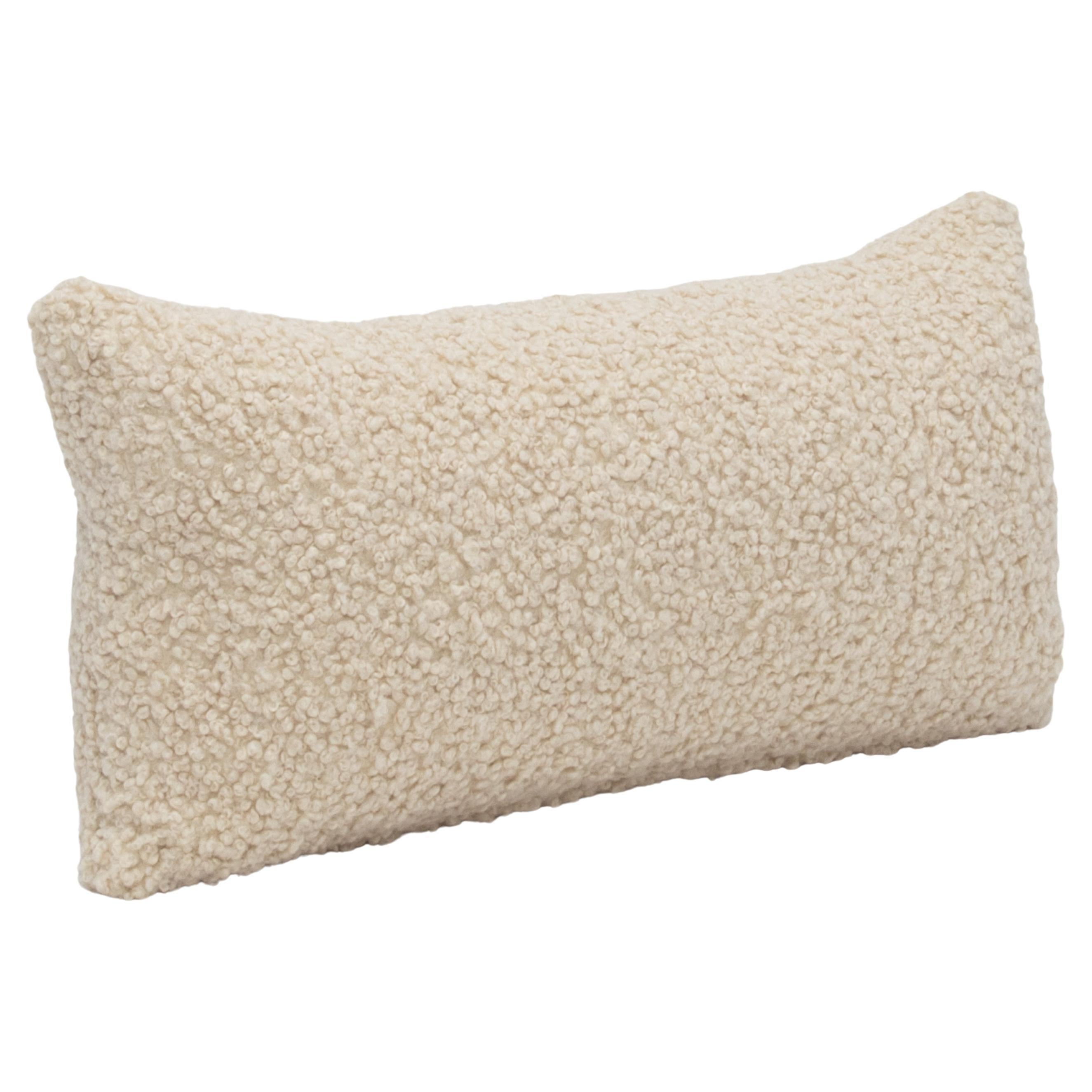 Cream Boucle Kidney Pillow By MOGUL