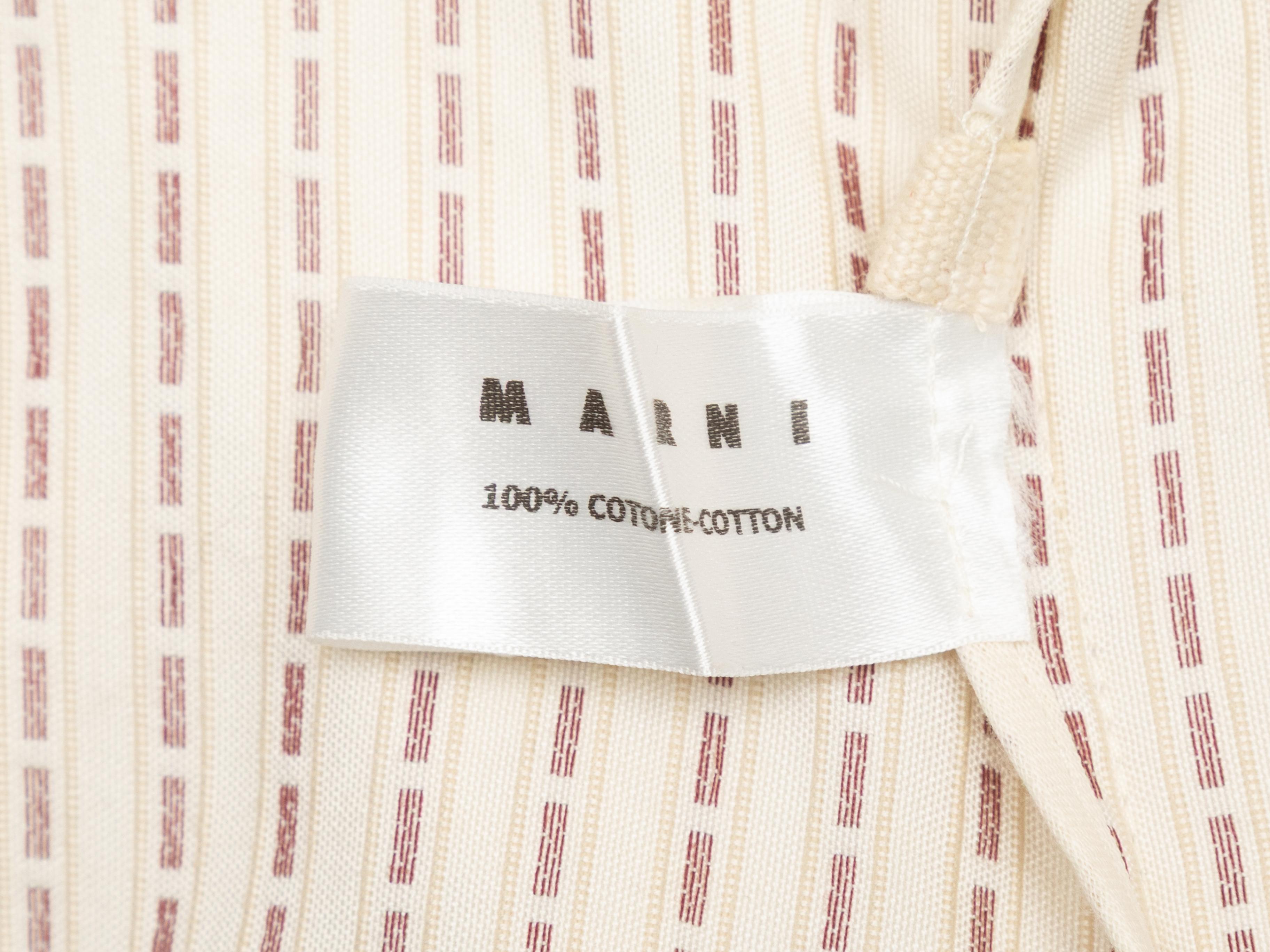 Cream & Brown Marni Dotted Trench Coat Size IT 42 en vente 1