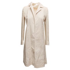 Cream & Brown Marni Dotted Trench Coat Size IT 42