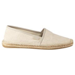 Cream Canvas GG Supreme Espadrilles Size IT 39