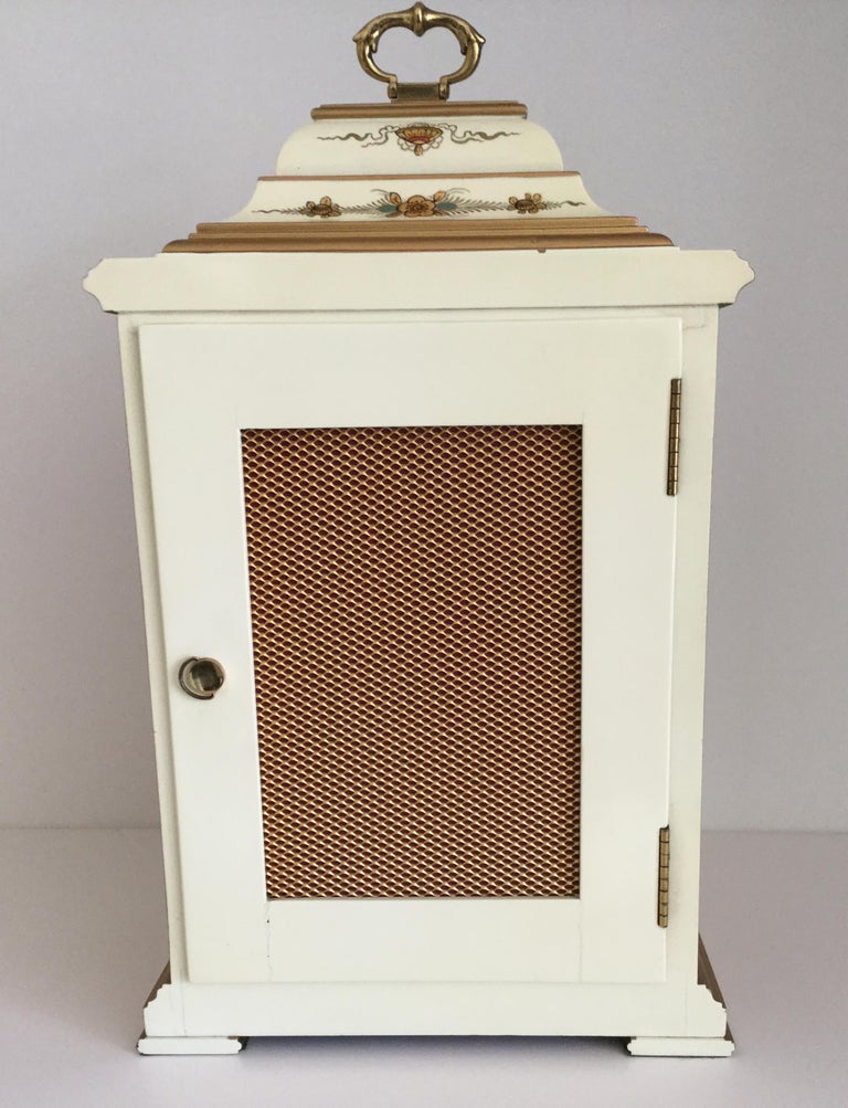 Cream Chinoiserie Mantel Clock by Elliott of London For Sale at 1stdibs