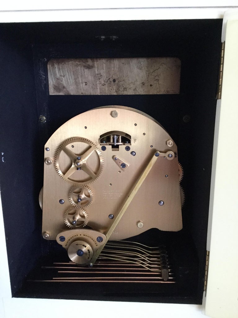 Cream Chinoiserie Mantel Clock by Elliott of London For Sale at 1stdibs