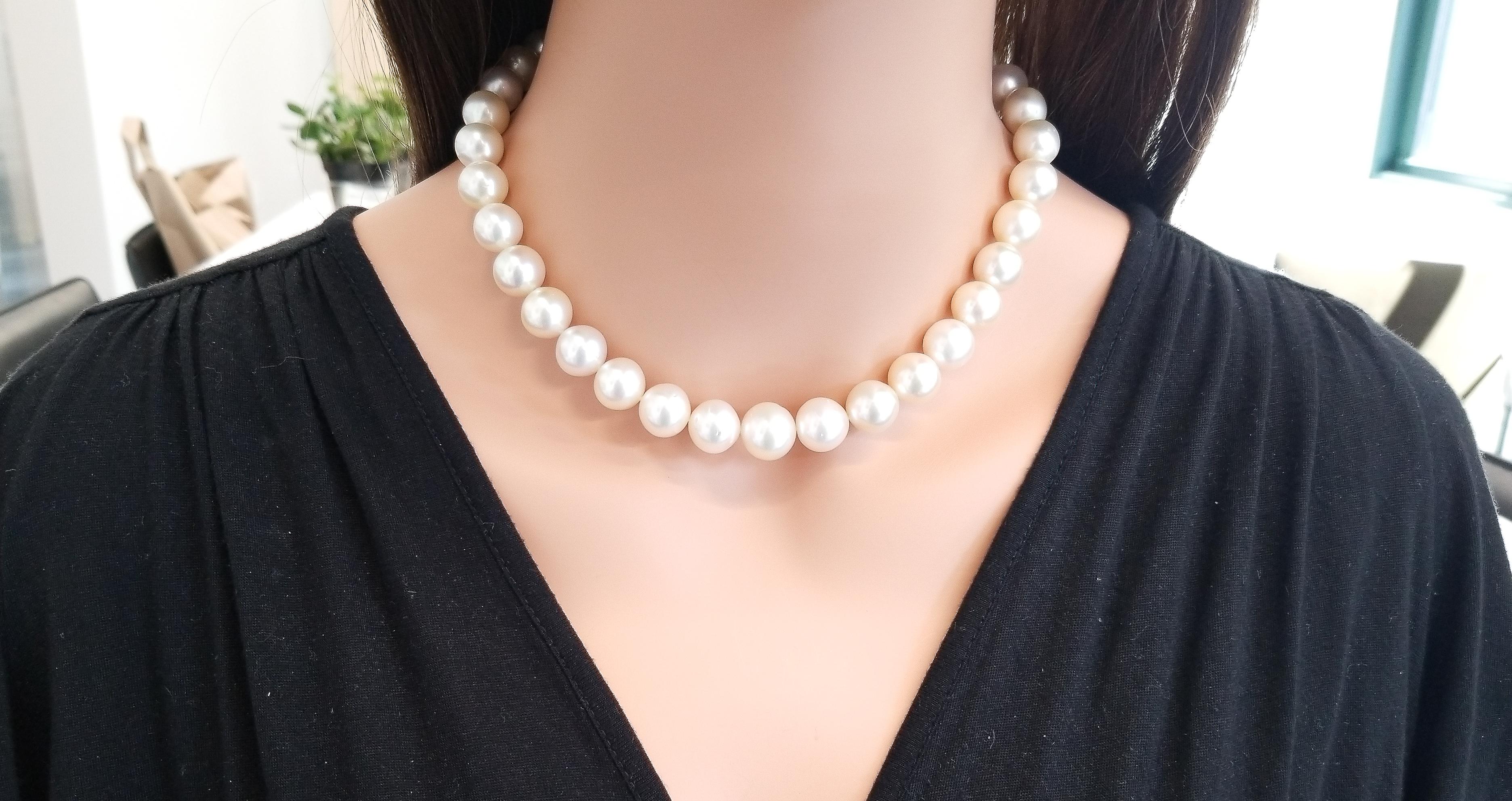 cream color necklace