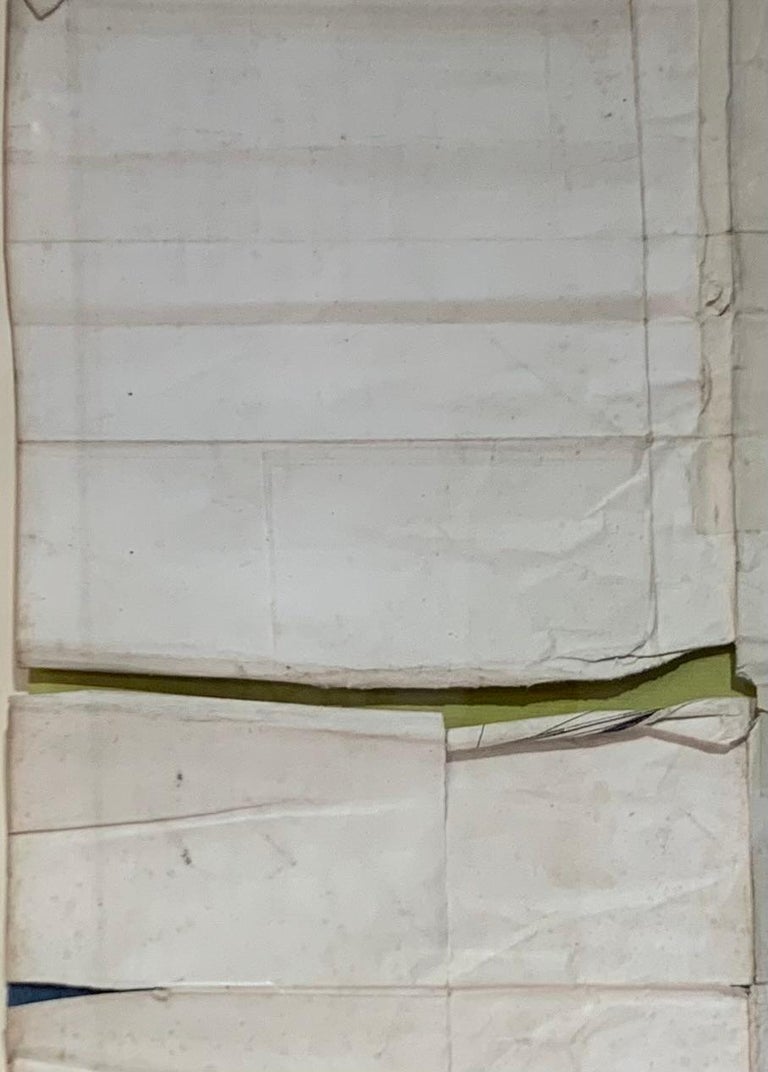 Cream Color Vintage Paper Artwork, France, Mid Century For Sale at 1stDibs