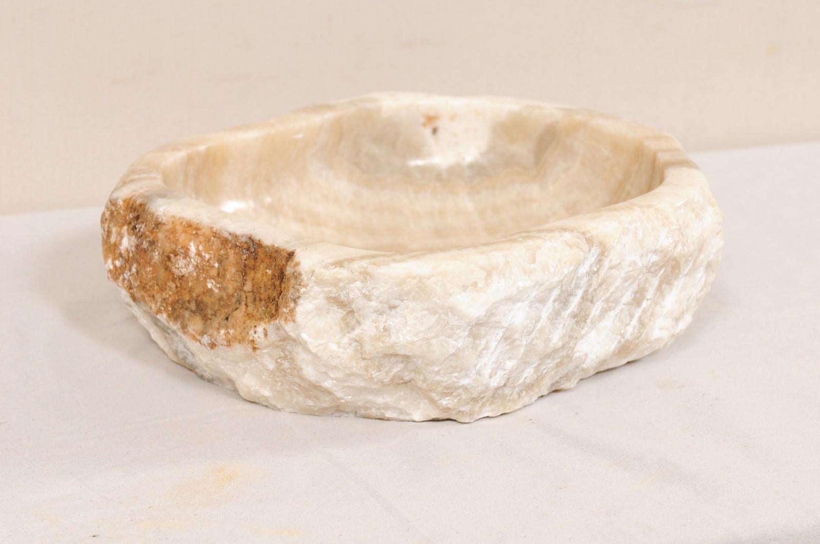 Cream Colored Natural Polished Onyx Sink Basin 5
