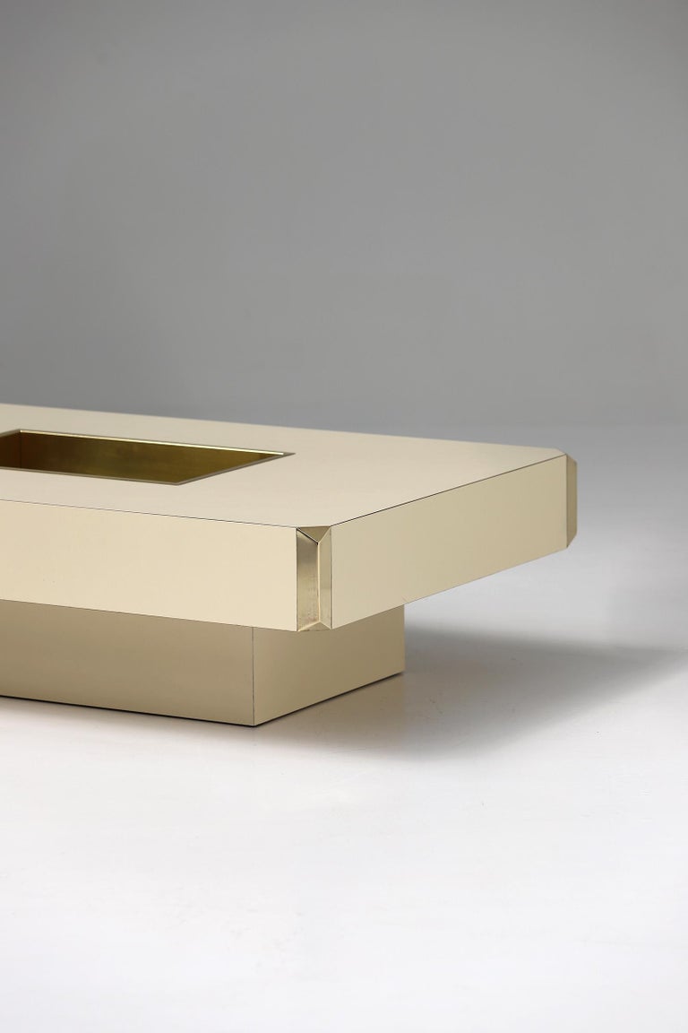 Italian Cream Colored Coffee Table by Willy Rizzo Designed for Mario Sabot 1970s