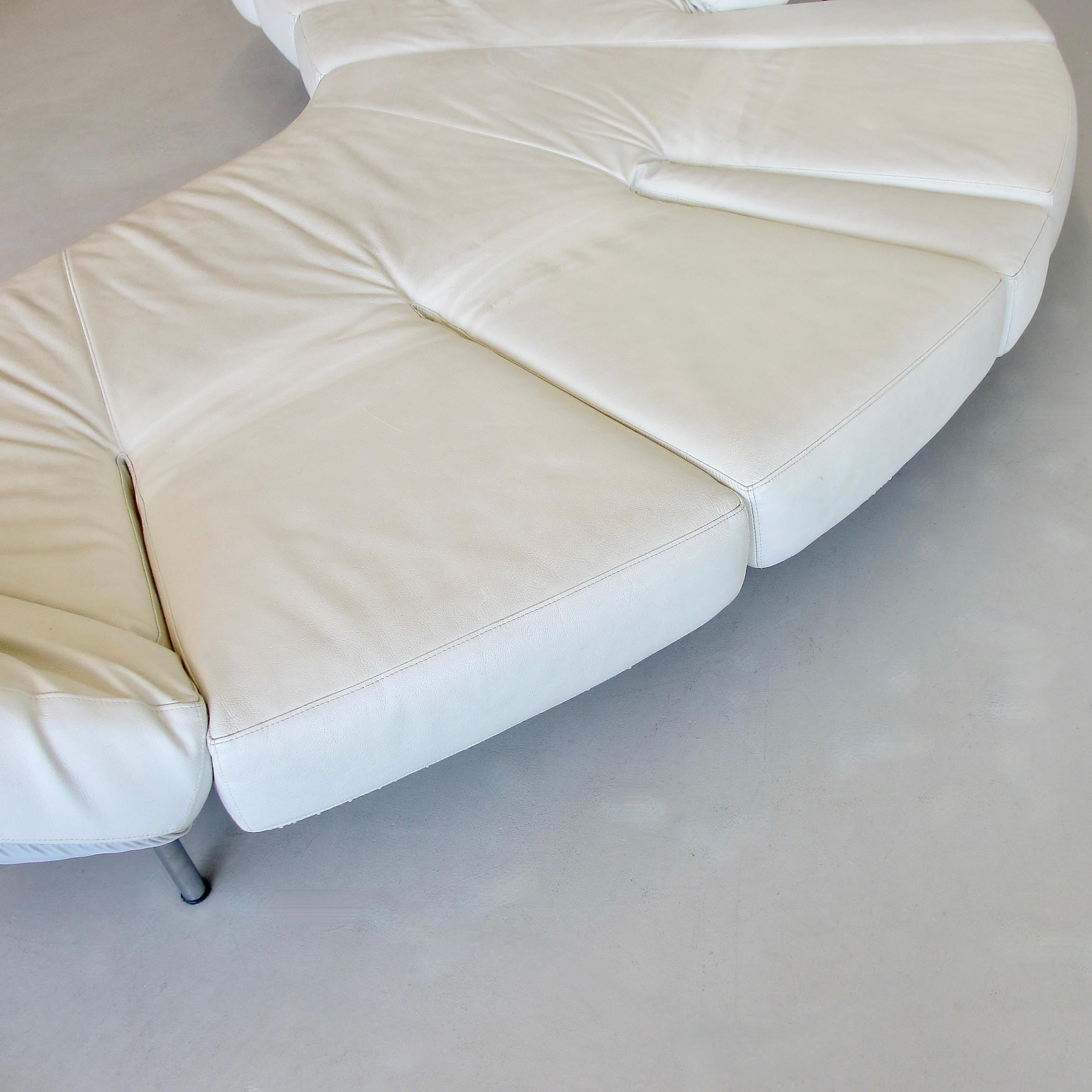 Cremefarbenes Sofa „FLAP“ entworfen von Francesco BINFARE für EDRA (Organische Moderne) im Angebot