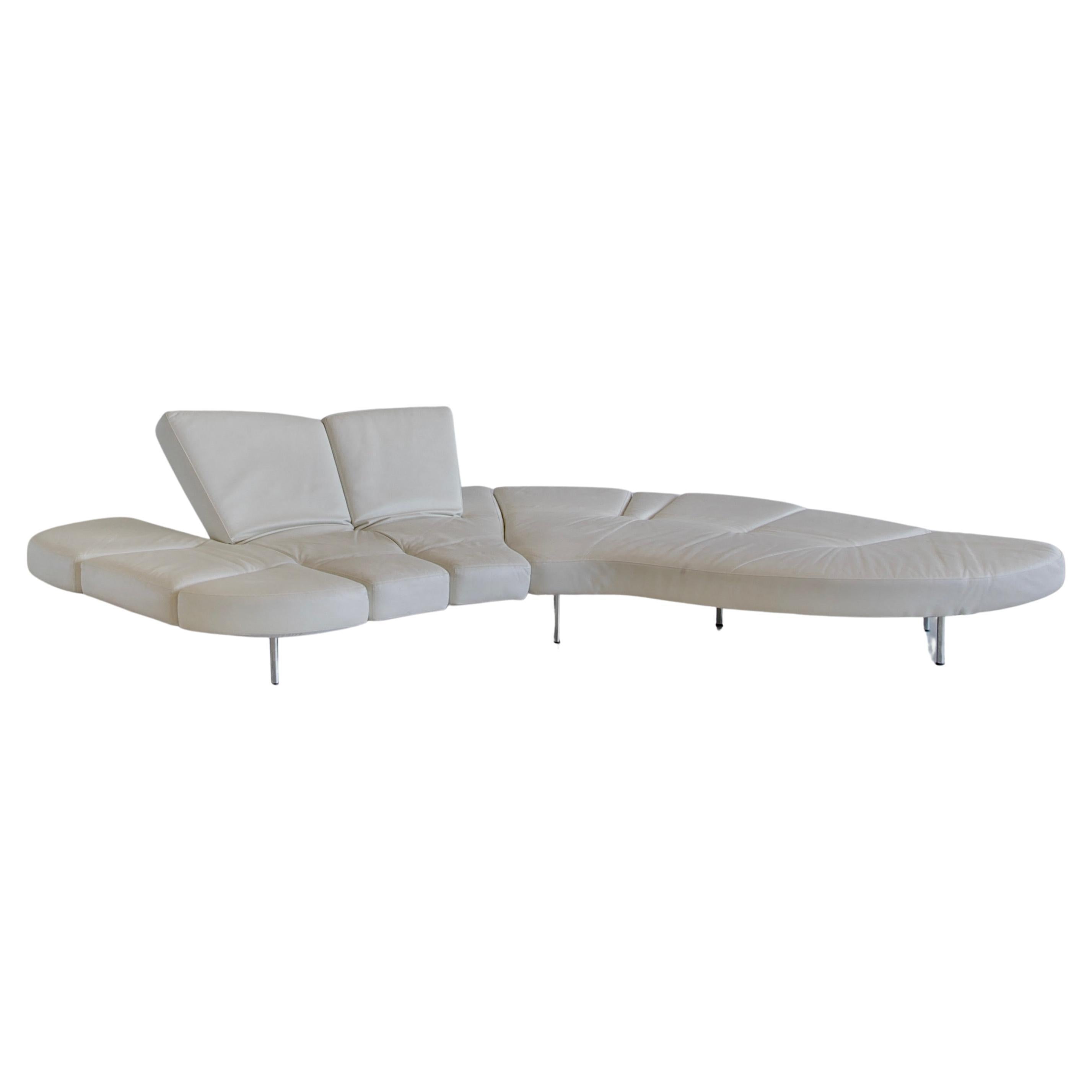 Cremefarbenes Sofa „FLAP“ entworfen von Francesco BINFARE für EDRA
