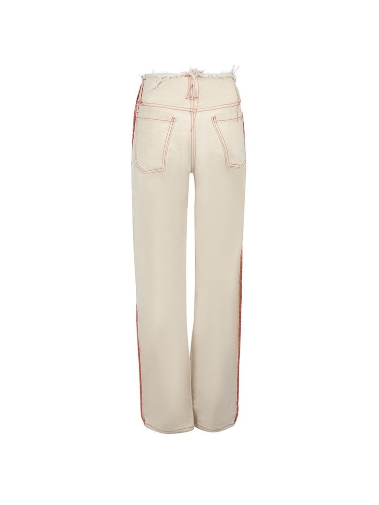 Louis Vuitton Monogram Workwear Denim Carpenter Pants Cream