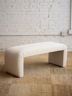 Cream Corduroy Waterfall Bench