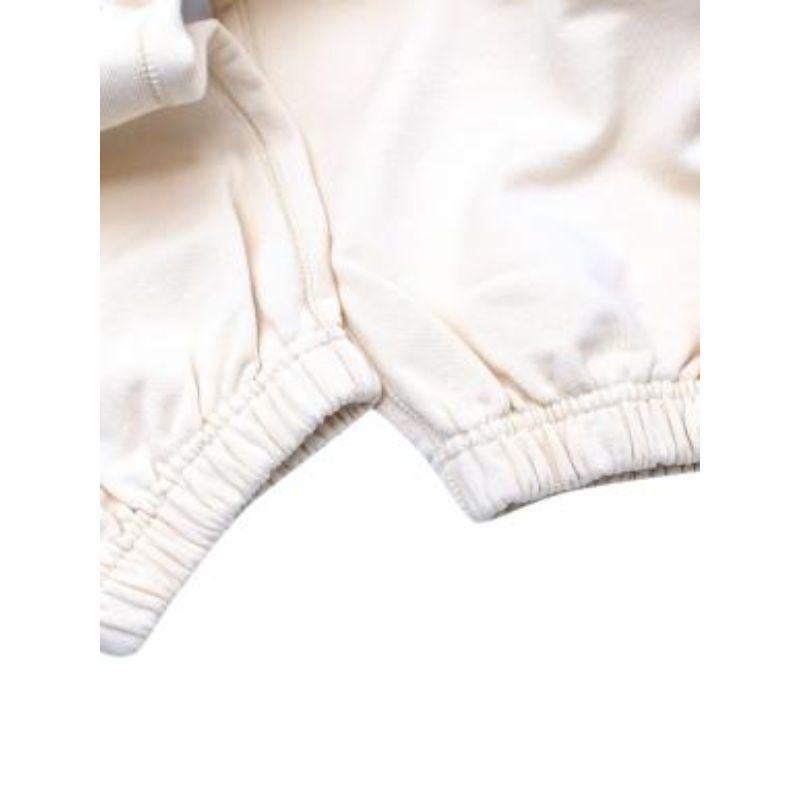 Cream cotton jersey logo tracksuit For Sale 4