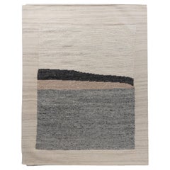 Cream Deco Abstract Flatweave Wool Rug, , 8' x 10'