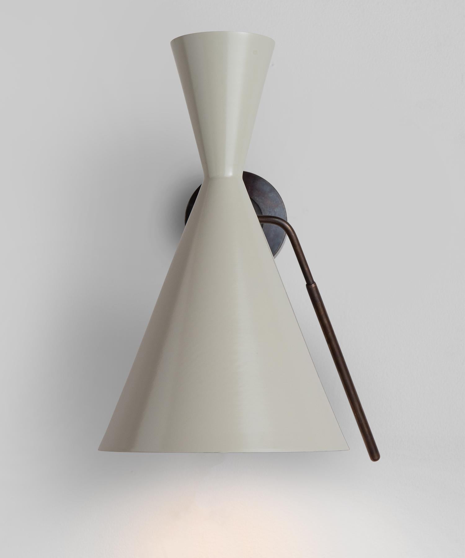 Painted Cream Directional Sconce, Made in Italy For Sale