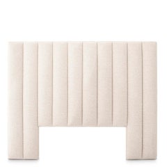 Cream Fabric Headboard with Vertical Channels