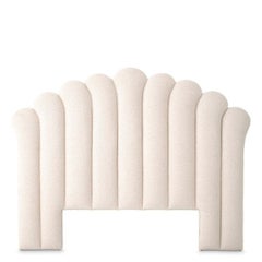Cream Fabric Trapezium Headboard