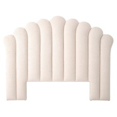 Cream Fabric Trapezium Headboard