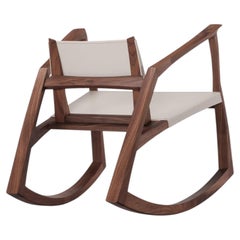 Cream Figured Walnut Version 5 Rocker Chair by A. Jacob Marks